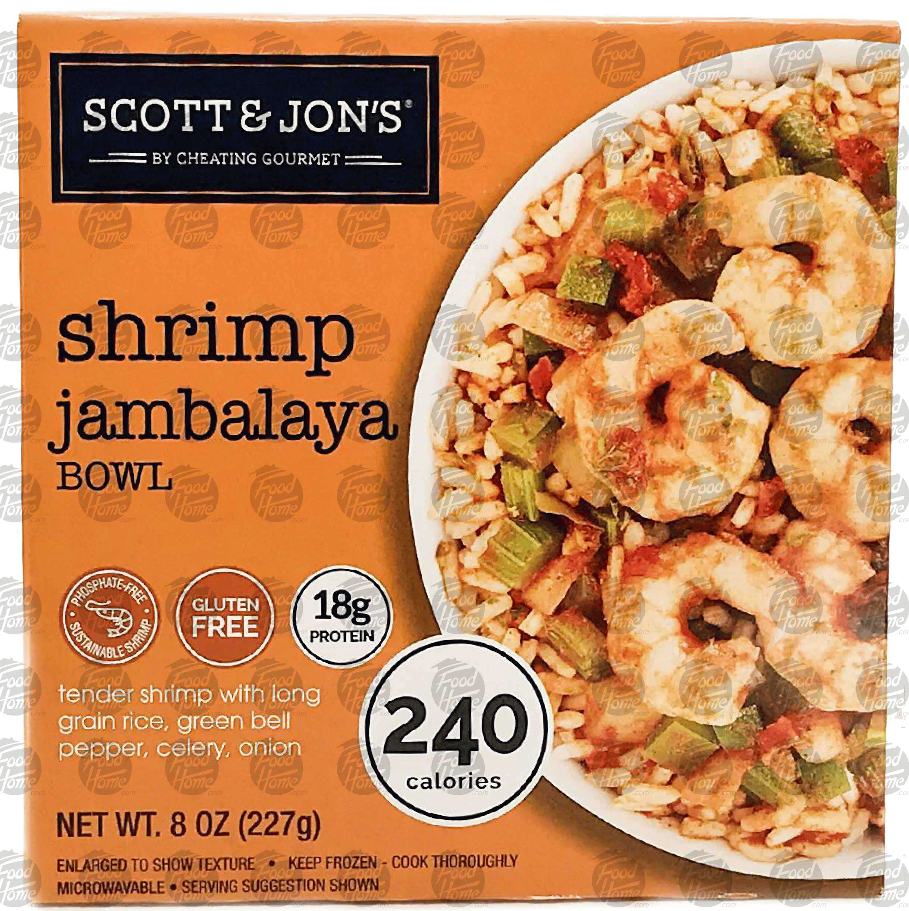 Cheating Gourmet Scott & Jon's shrimp jambalaya bowl, frozen entree Full-Size Picture